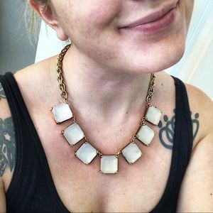 Short Gem Statement Necklace